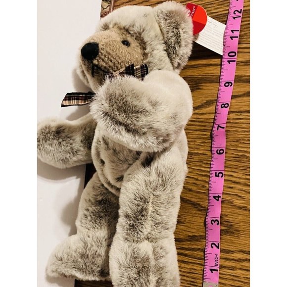 Russ Berrie Plush #100349 WESTLEY Bear Woven Texture Face Feet 12” tags Frosted - Picture 13 of 13
